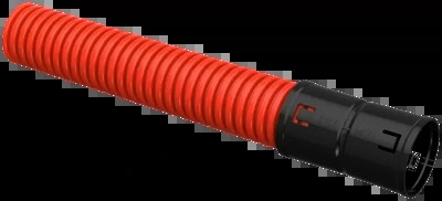 Труба гофрированная двустенная ПНД d110мм красная 50м IEK